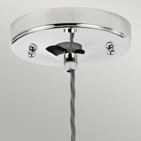 Elstead Lighting Tiber 1 Light Pendant Light in Polished Nickel