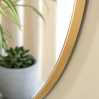 Olivia's Tuvalu Round Wall Mirror in Gold