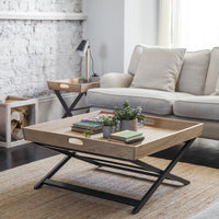 Garden Trading Square Butlers Coffee Table in Carbon Oak