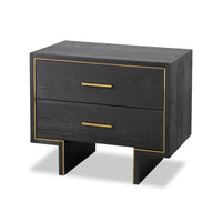 Liang & Eimil Tigur Bedside Table Black Ash Veneer