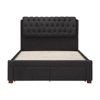 Olivia's Veronica 2 Drawer Bed in Charcoal