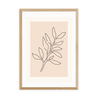 Soft Leaves I by Violet Studio - A3 Oak Framed Art Print