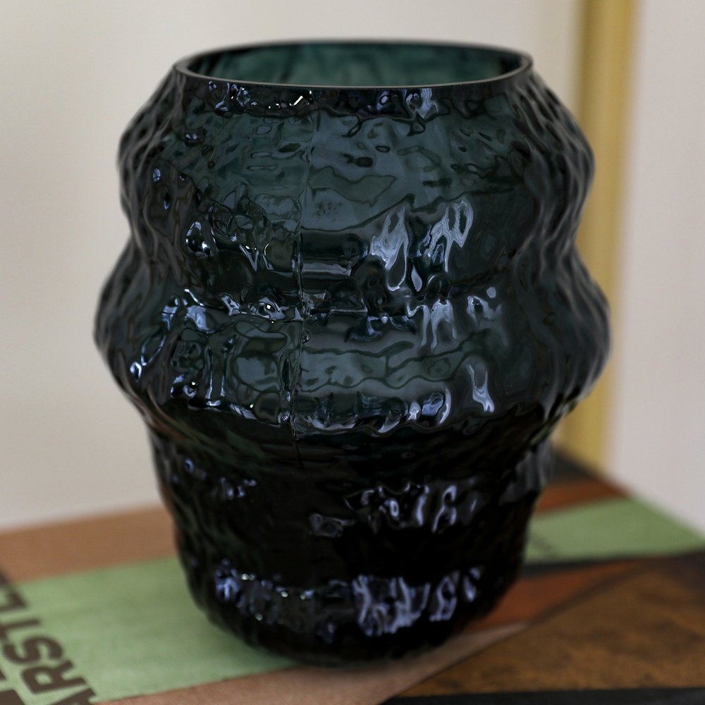  Cozy Living-Cozy Living Organic Vase Green Glass Small-Green 013 