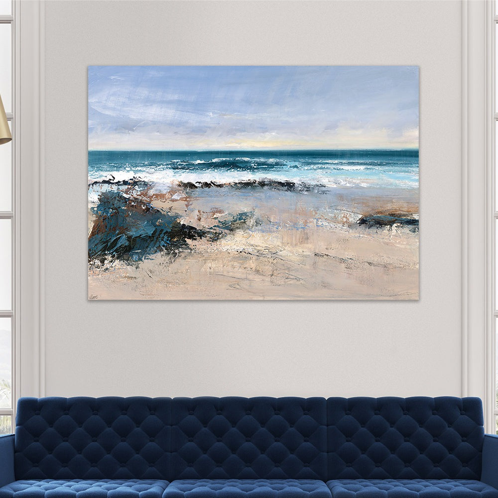 The Art Group Joanne Last Watching The Waves Canvas Print- 85x120cm