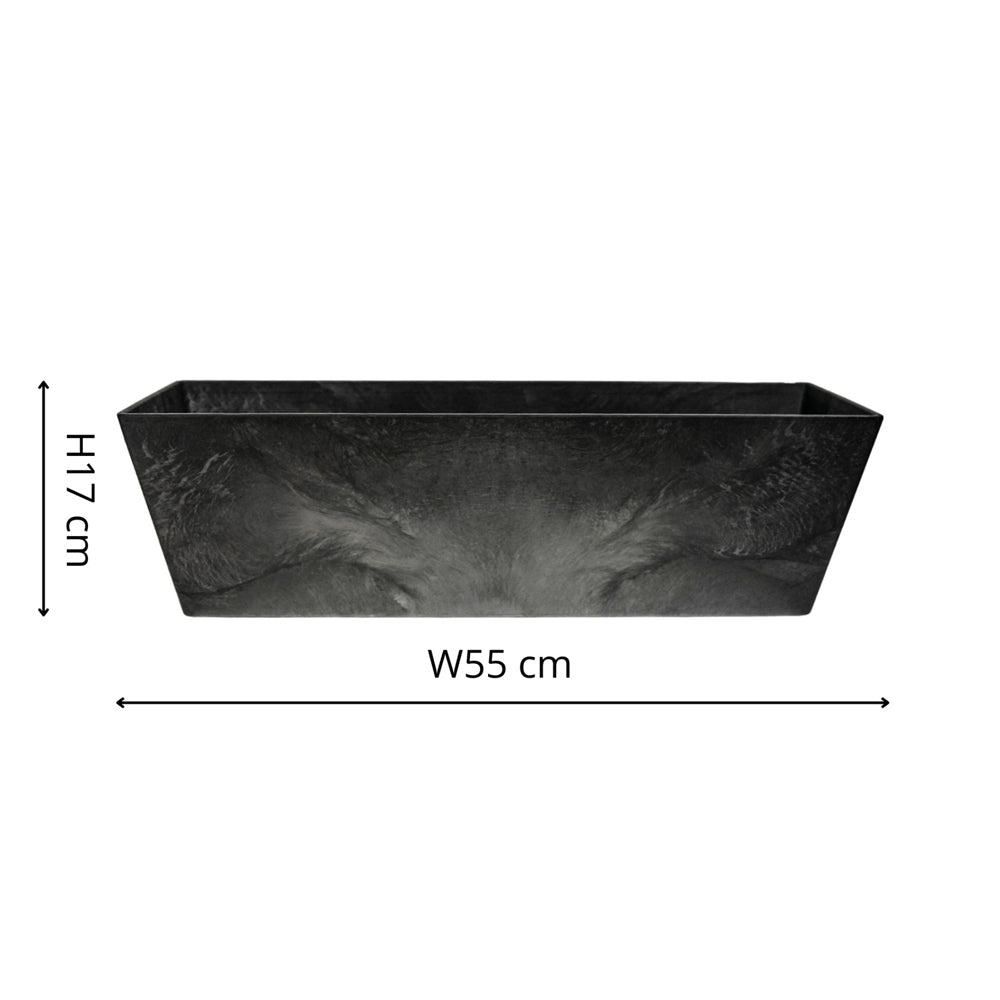 Ivyline Balcony Trough Ella Black