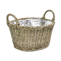 Ivyline Polyrattan Lined Basket Natural