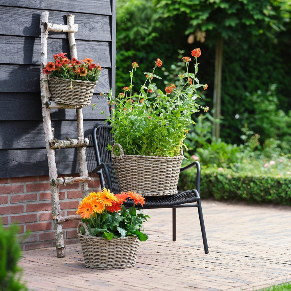 Ivyline Polyrattan Lined Basket Natural