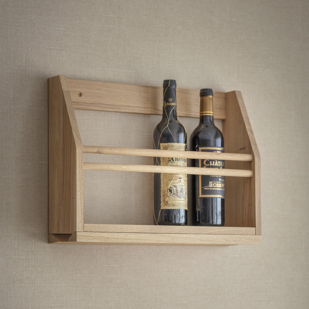 Garden Trading Hambledon Wine Glass Shelf in Oak