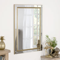 Olivia's Yao Rectangle Wall Mirror in Gold