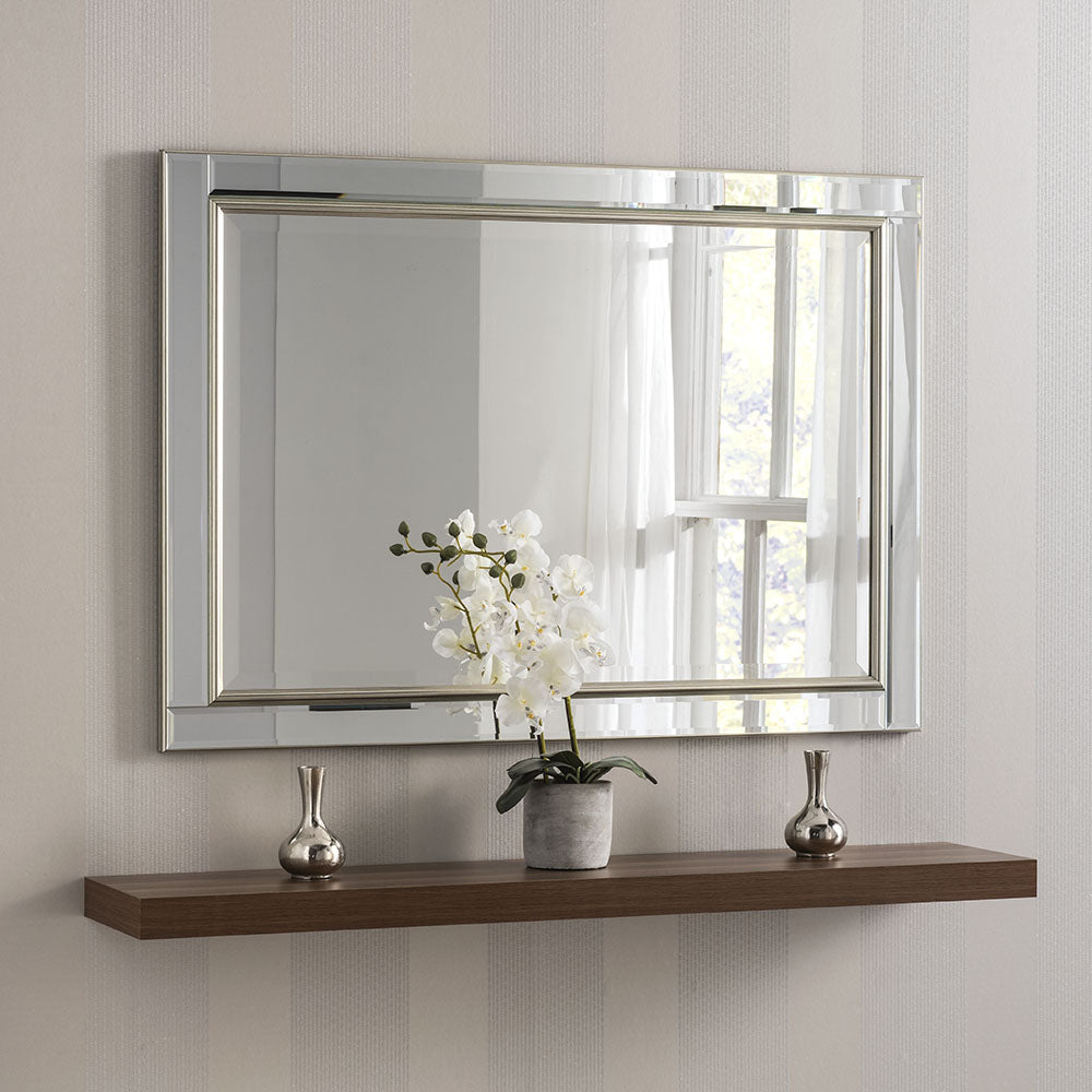 Olivia's Yao Venetian Wall Mirror in Silver