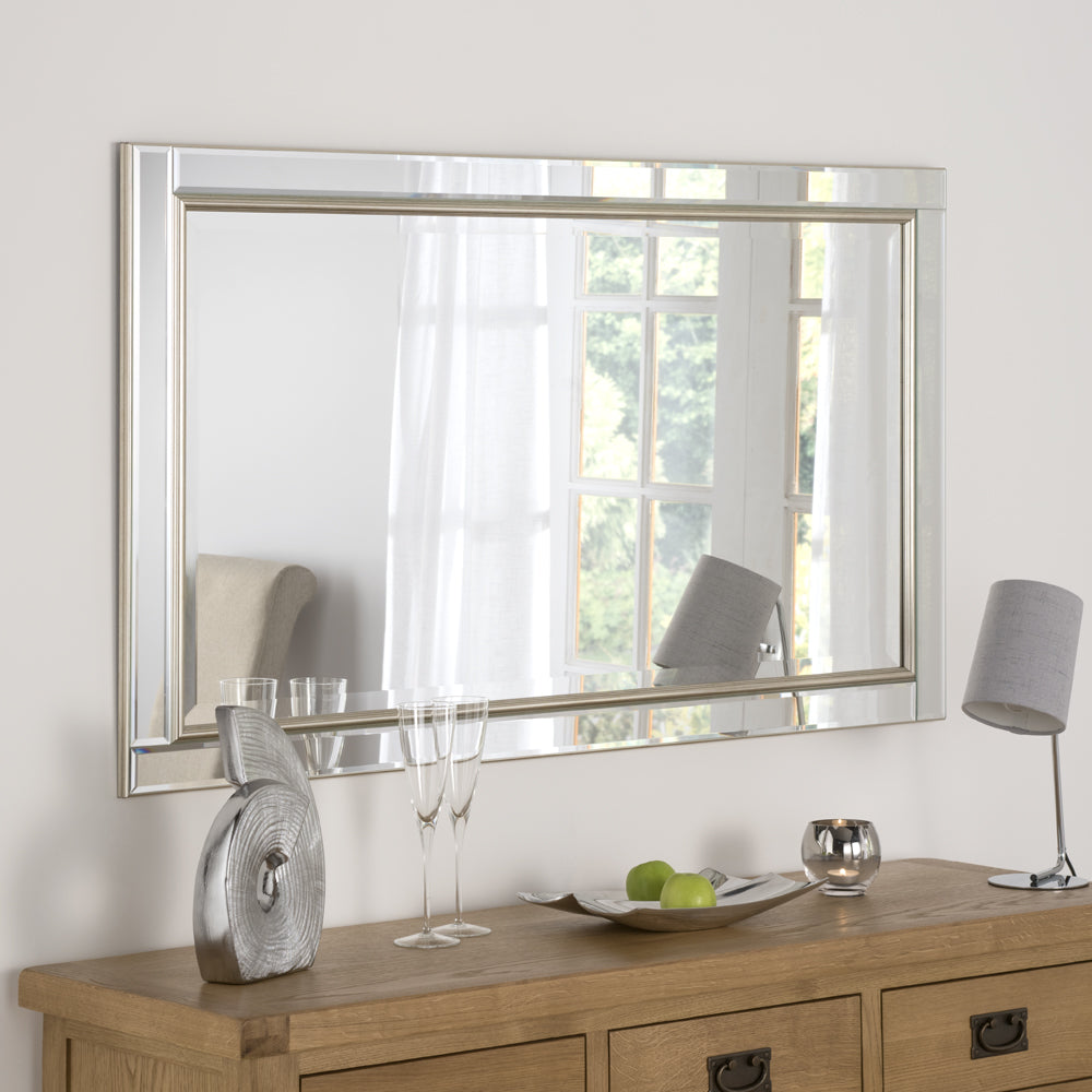 Olivia's Yao Wall Mirror in Silver