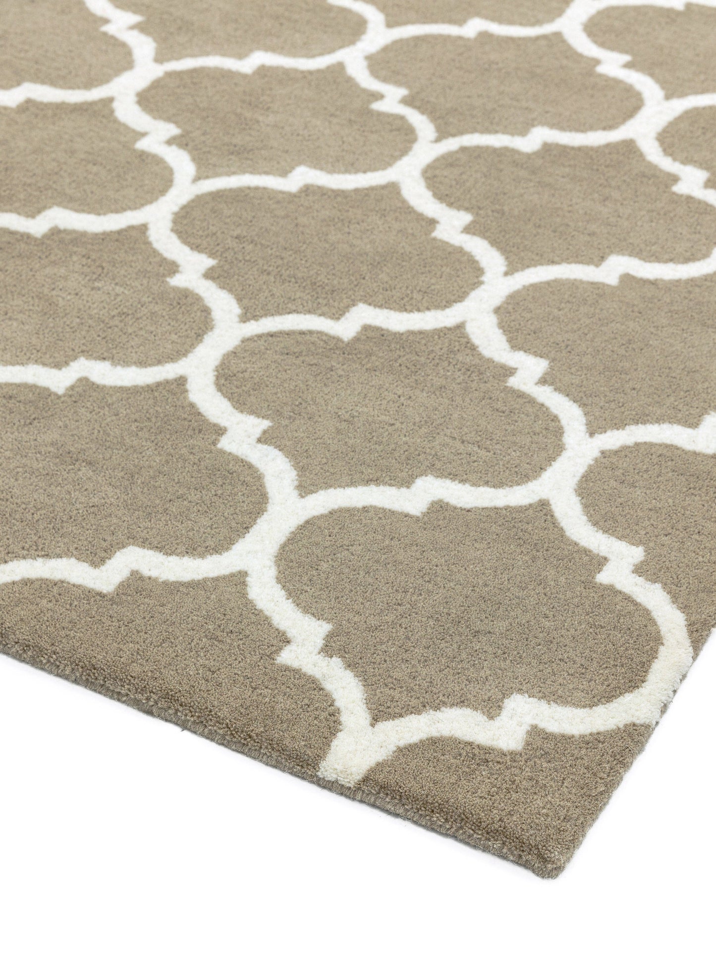 Asiatic Carpets Albany Handtufted Rug Ogee Camel - 80 x 150cm