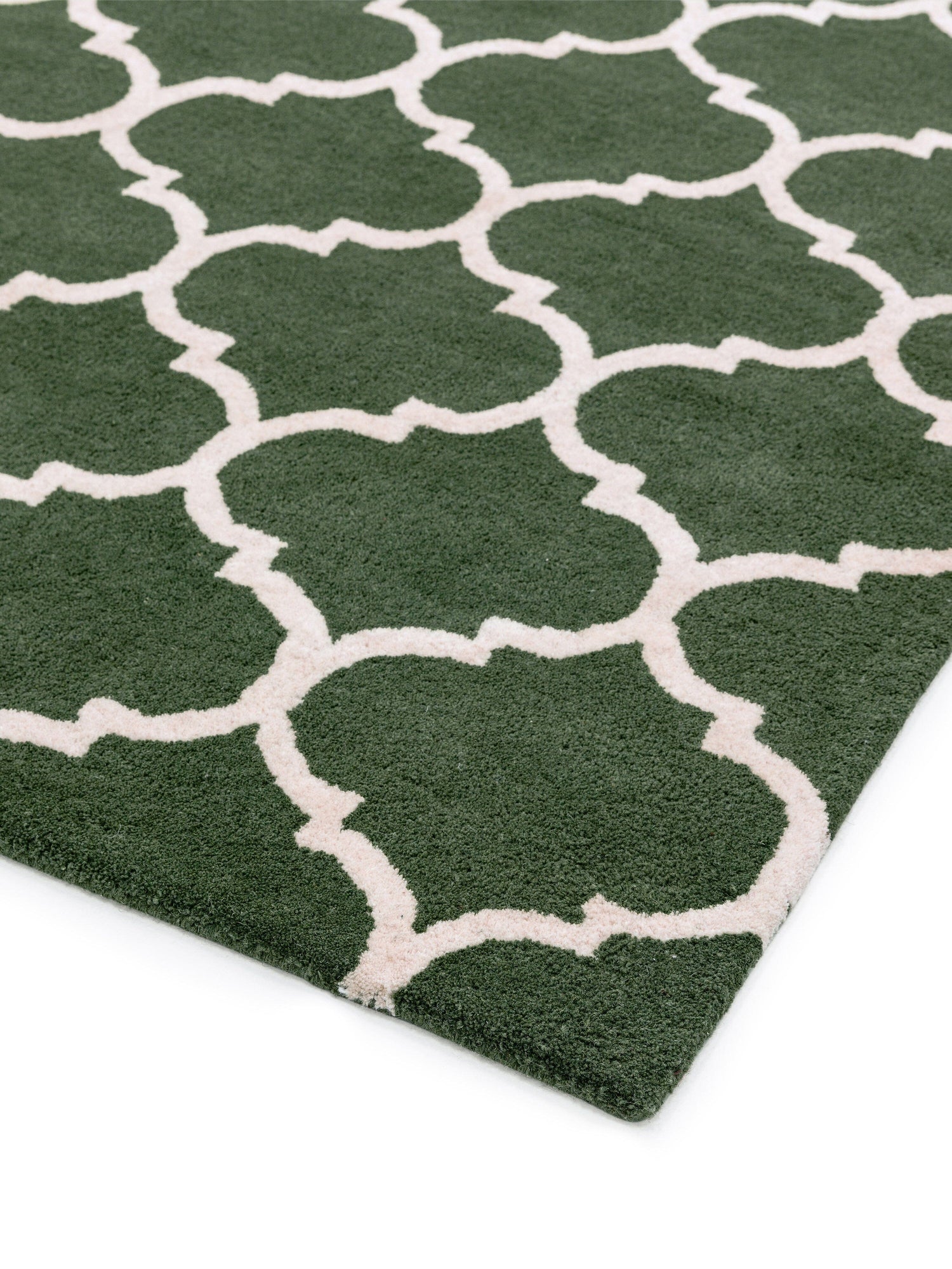  Asiatic Carpets-Asiatic Carpets Albany Handtufted Rug Ogee Green - 160 x 230cm-Green 709 