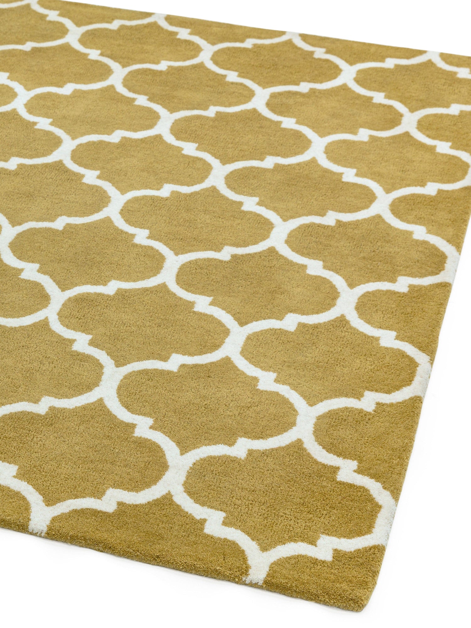  Asiatic Carpets-Asiatic Carpets Albany Handtufted Rug Ogee Ochre - 80 x 150cm-Yellow, Gold 701 