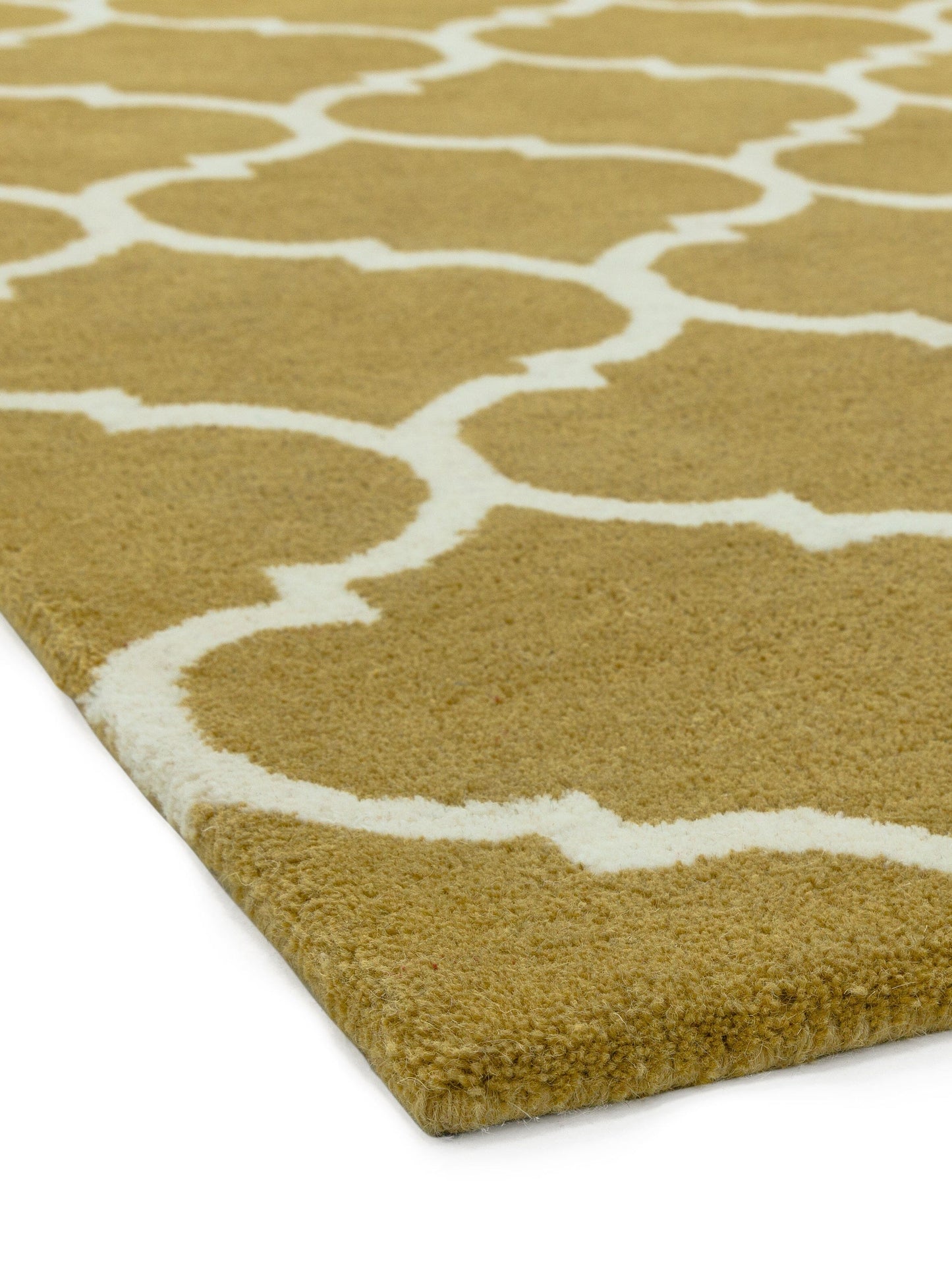 Asiatic Carpets Albany Handtufted Rug Ogee Ochre - 160 x 230cm