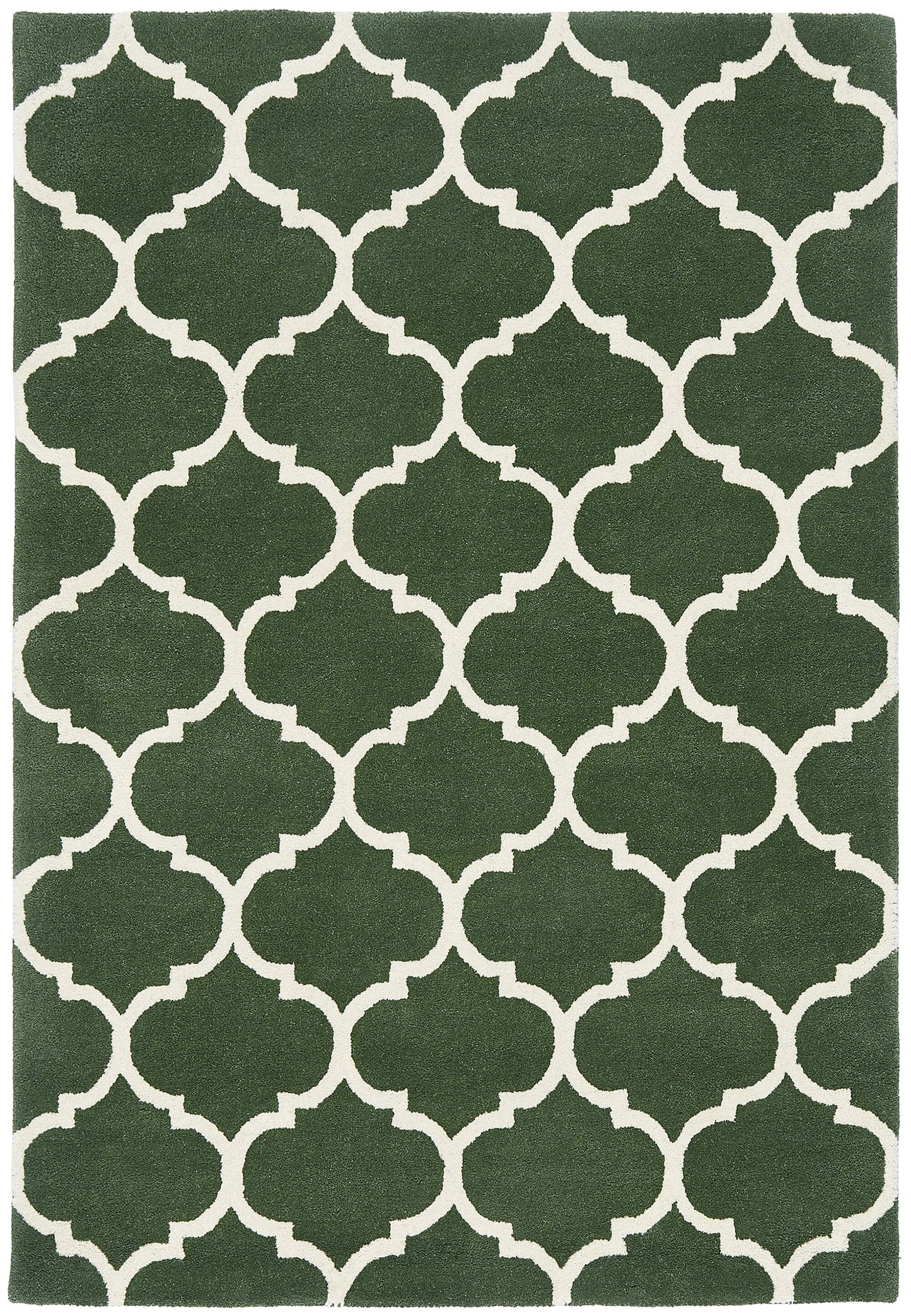 Asiatic Carpets Albany Handtufted Rug Ogee Green - 80 x 150cm