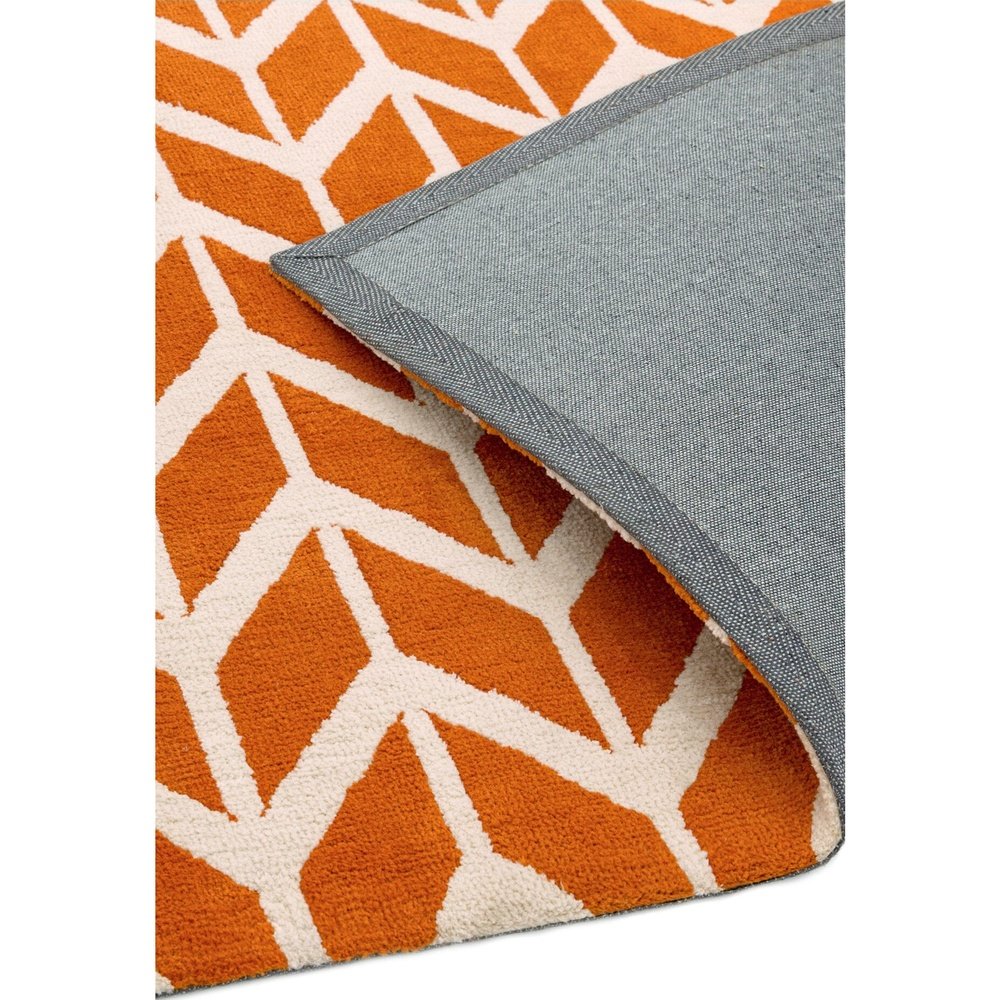 Asiatic Carpets Arlo Machine Knitted Rug Chevron Orange - 120 x 170cm