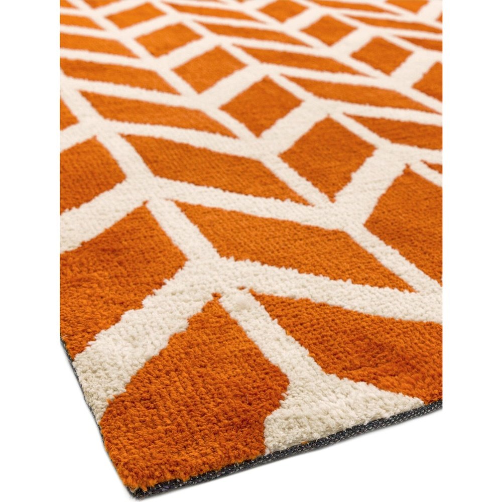 Asiatic Carpets Arlo Machine Knitted Rug Chevron Orange - 120 x 170cm