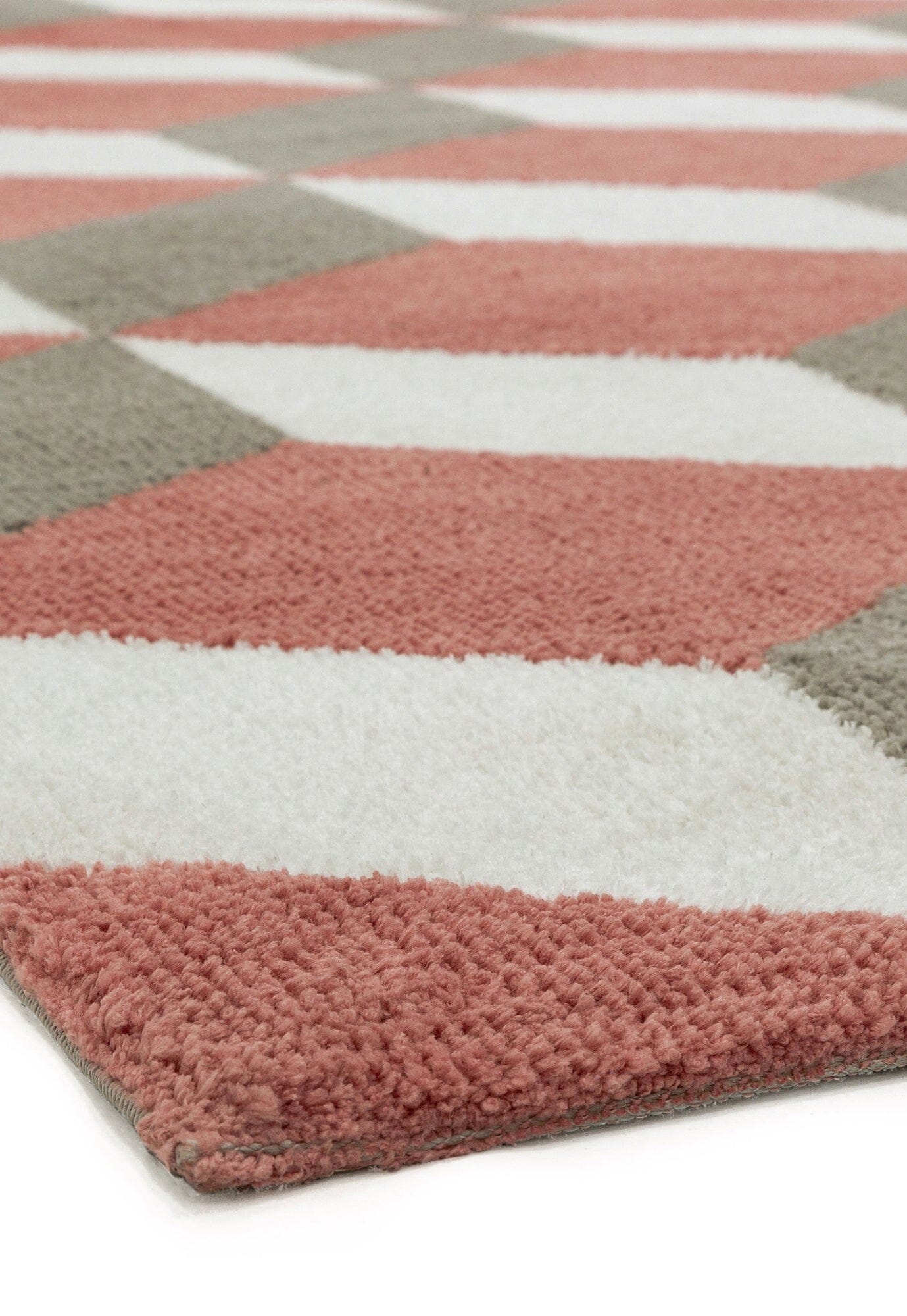 Asiatic Carpets Arlo Machine Knitted Rug Pink Block - 120 x 170cm