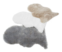 Asiatic Carpets Auckland Single Faux Sheepskin Machine Woven Rug White - 70 x 100cm