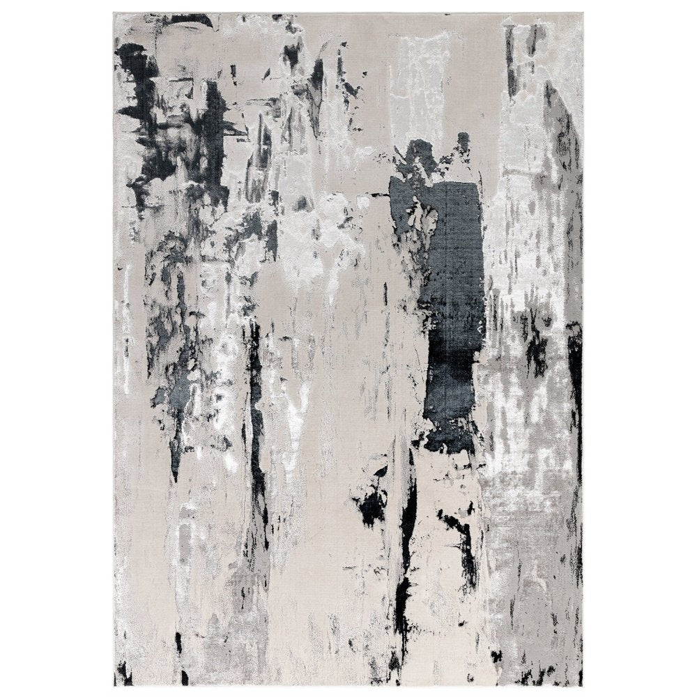  Asiatic Carpets-Asiatic Carpets Aurora Machine Woven Rug Glacier - 120 x 170cm-Grey, Silver 325 