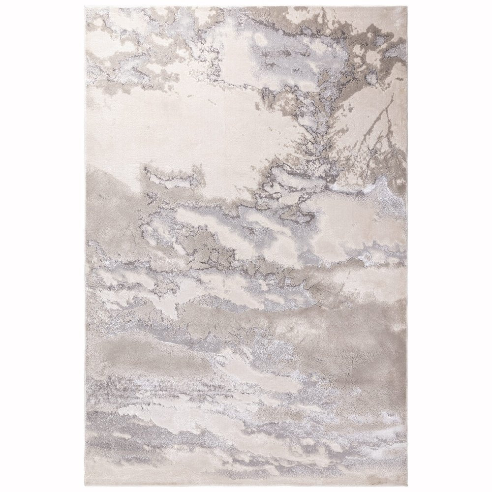  Asiatic Carpets-Asiatic Carpets Aurora Machine Woven Rug Cloud - 80 x 150cm-Grey, Silver 773 