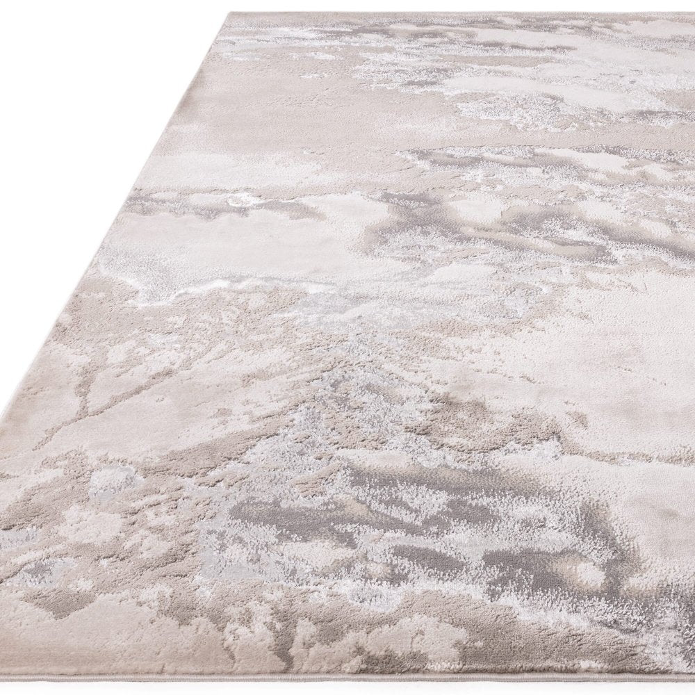  Asiatic Carpets-Asiatic Carpets Aurora Machine Woven Rug Cloud - 160 x 230cm-Grey, Silver 485 