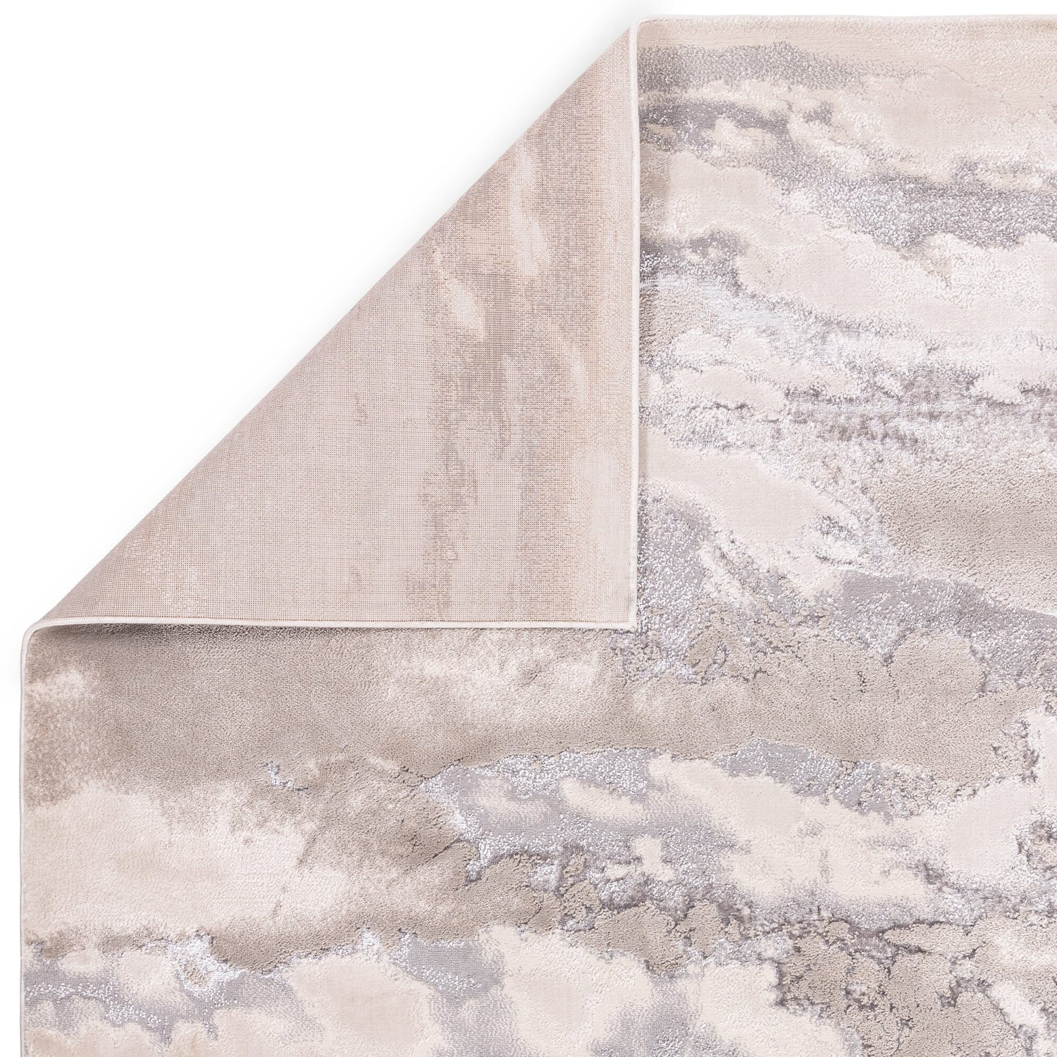 Asiatic Carpets-Asiatic Carpets Aurora Machine Woven Rug Cloud - 200 x 290cm-Grey, Silver 453 