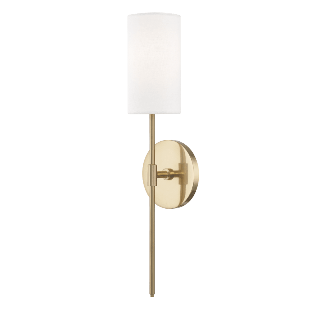 Hudson Valley Lighting Olivia 1 Light Wall Sconce in Aged Brass