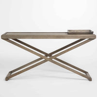 DI Designs Bentley Console Table - Grey Aged Oak