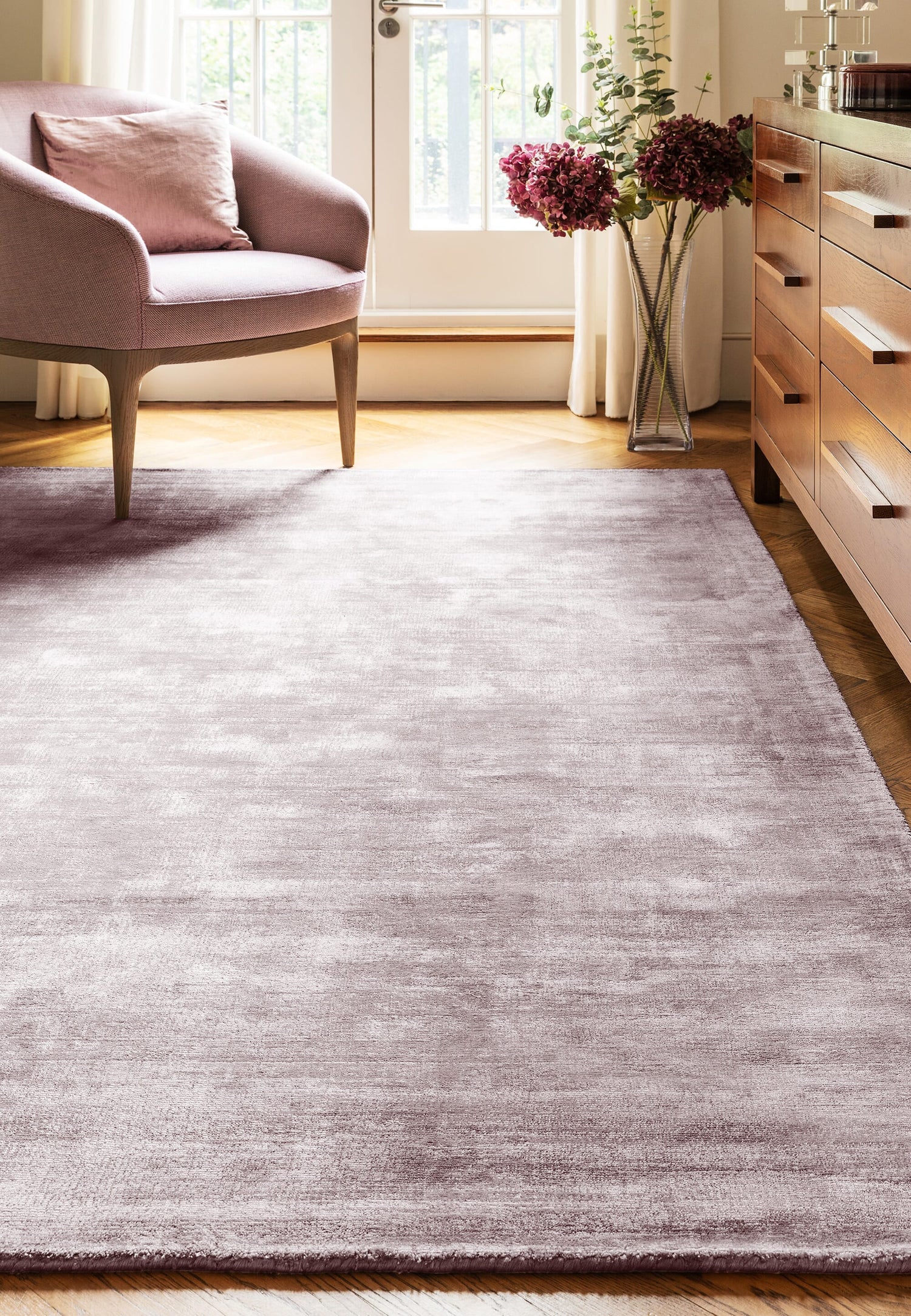  Asiatic Carpets-Asiatic Carpets Blade Hand Woven Rug Heather - 120 x 170cm-Purple 229 
