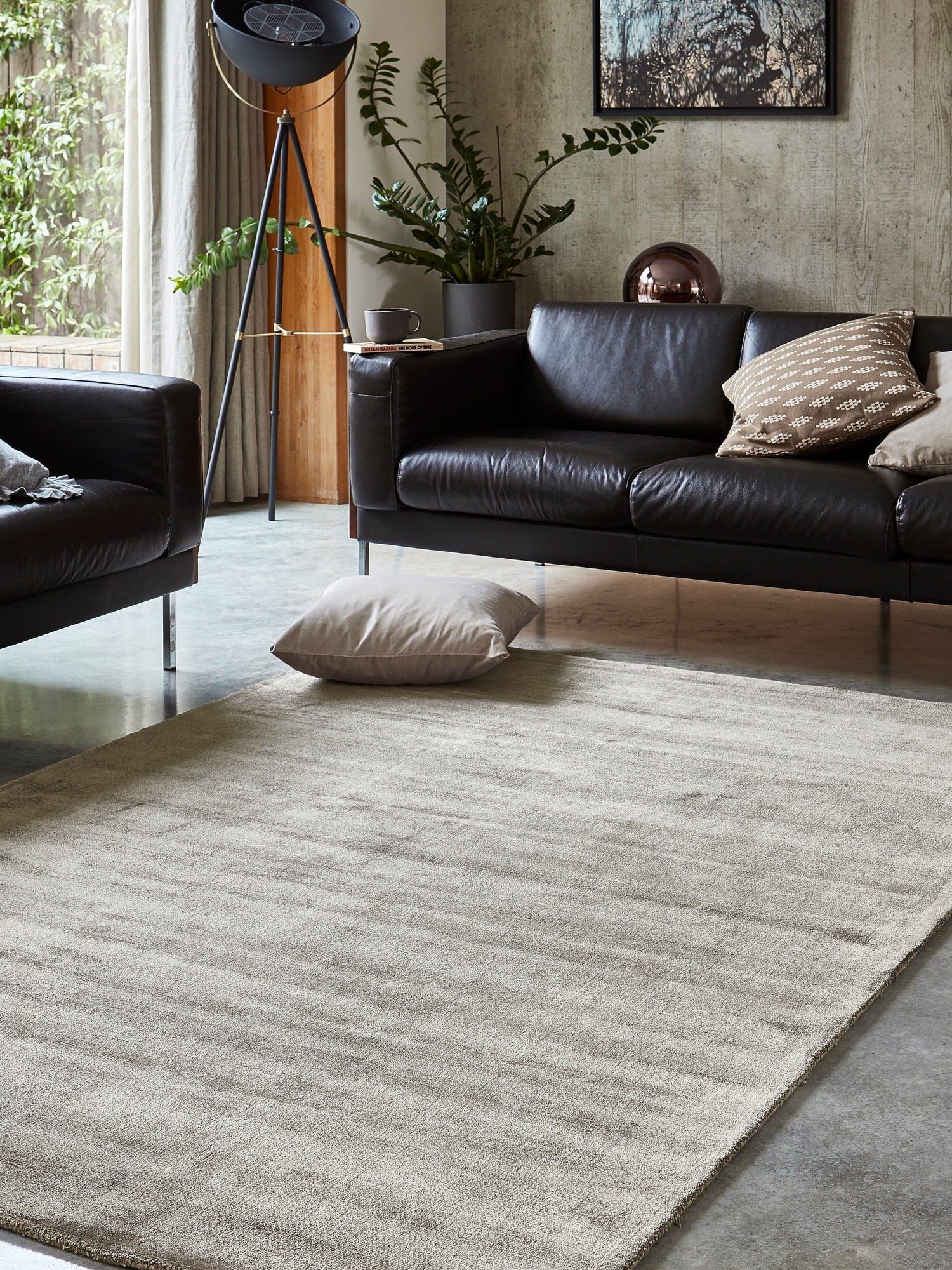  Asiatic Carpets-Asiatic Carpets Blade Hand Woven Rug Moleskin - 120 x 170cm-Grey, Silver 413 