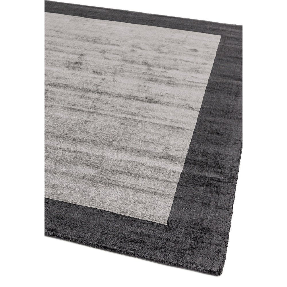  Asiatic Carpets-Asiatic Carpets Blade Hand Woven Rug Charcoal Silver - 160 x 230cm-Grey, Silver 125 