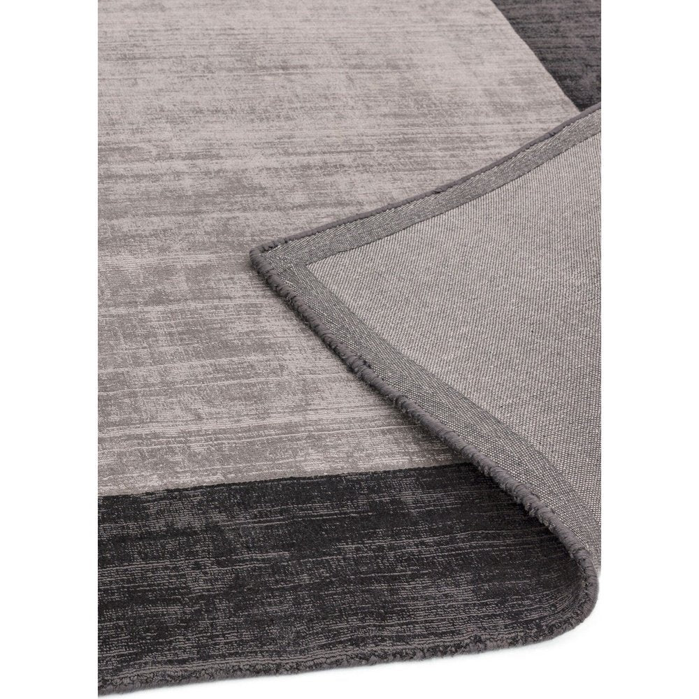  Asiatic Carpets-Asiatic Carpets Blade Hand Woven Rug Charcoal Silver - 200 x 200cm-Grey, Silver 949 