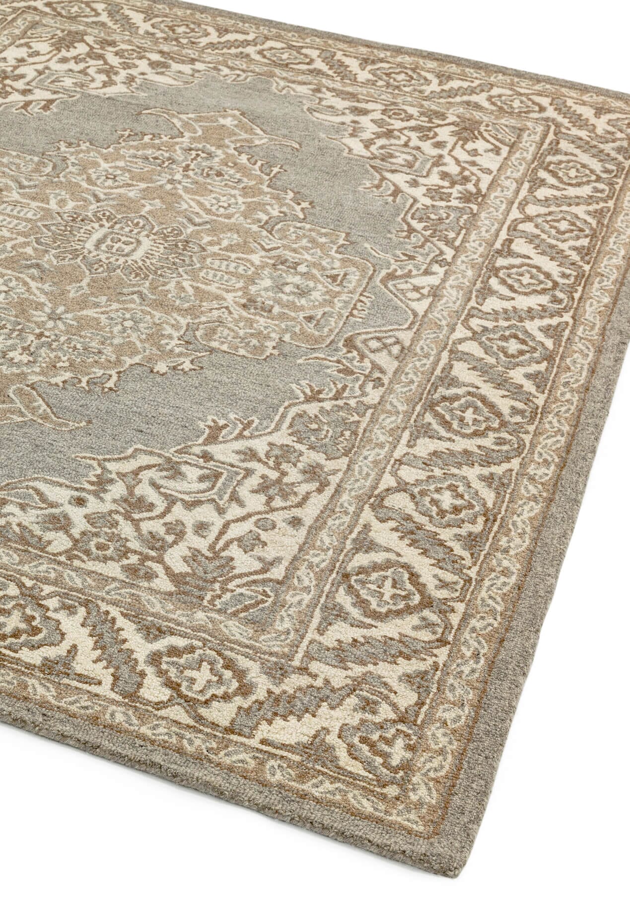  Asiatic Carpets-Asiatic Carpets Bronte Fine Loop Hand Tufted Rug Natural - 160 x 230cm-Beige, Natural 453 