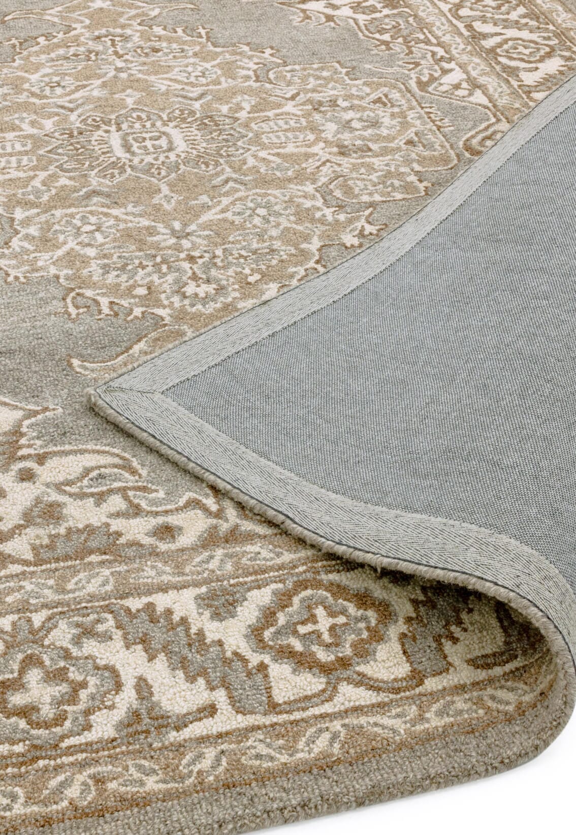  Asiatic Carpets-Asiatic Carpets Bronte Fine Loop Hand Tufted Rug Natural - 120 x 170cm-Beige, Natural 069 