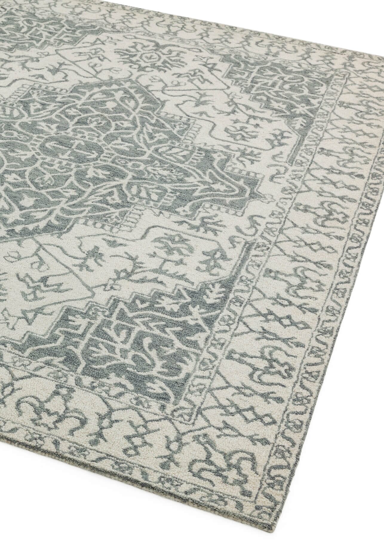  Asiatic Carpets-Asiatic Carpets Bronte Fine Loop Hand Tufted Rug Silver Grey - 200 x 290cm-Beige, Natural 677 