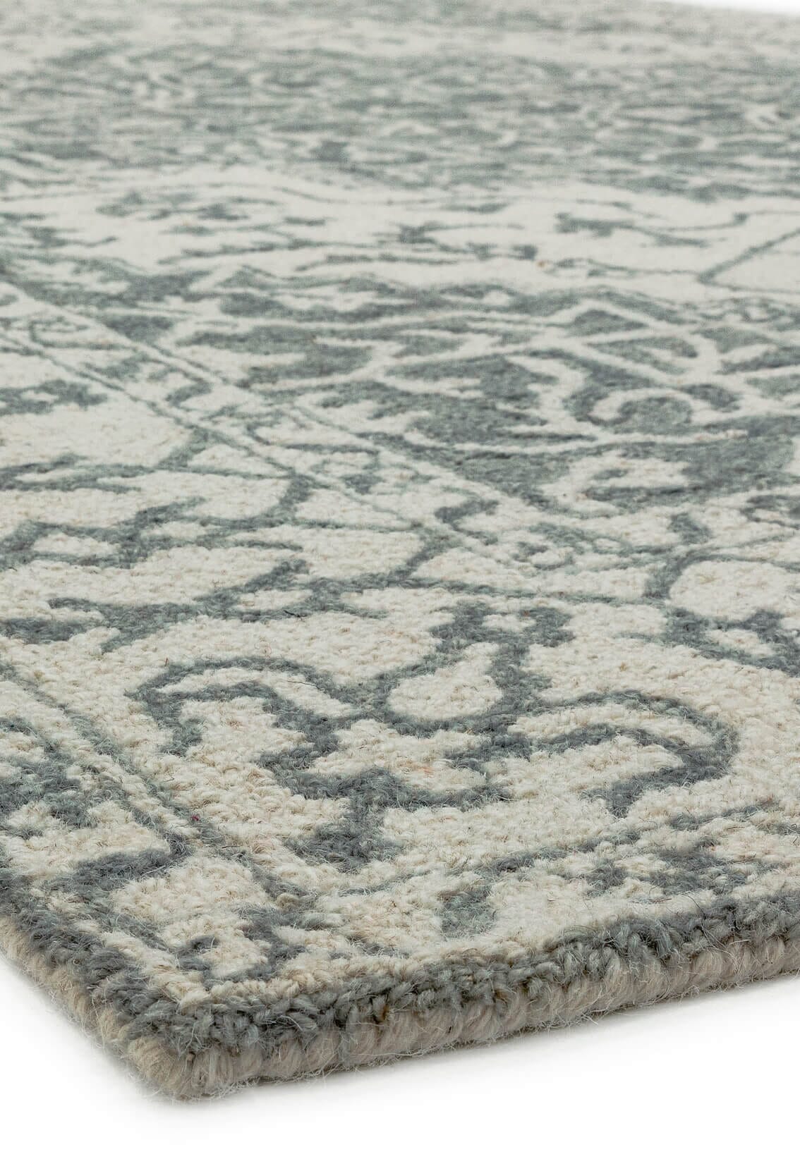  Asiatic Carpets-Asiatic Carpets Bronte Fine Loop Hand Tufted Rug Silver Grey - 200 x 290cm-Beige, Natural 981 