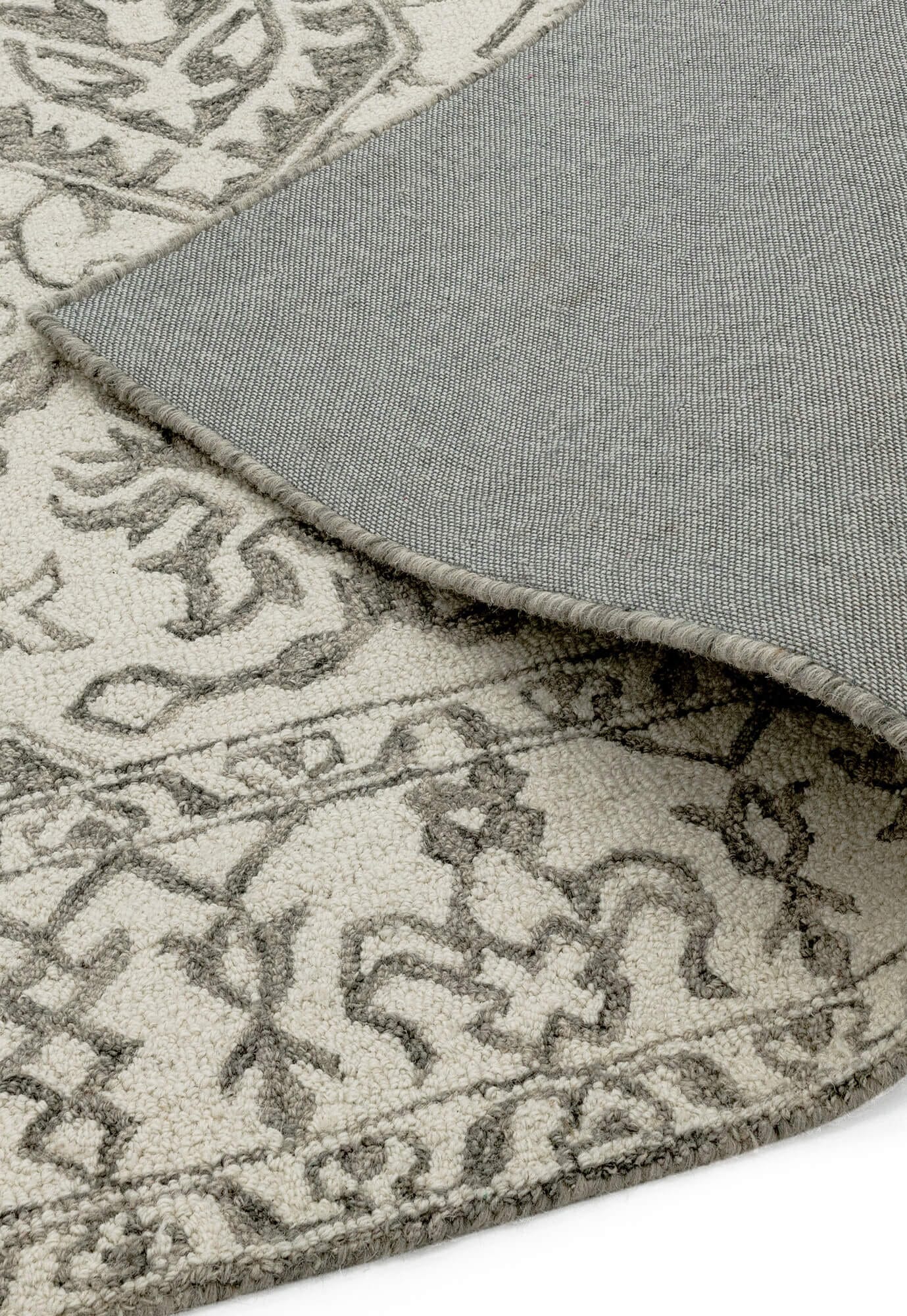  Asiatic Carpets-Asiatic Carpets Bronte Fine Loop Hand Tufted Rug Smoke - 200 x 290cm-Beige, Natural 685 