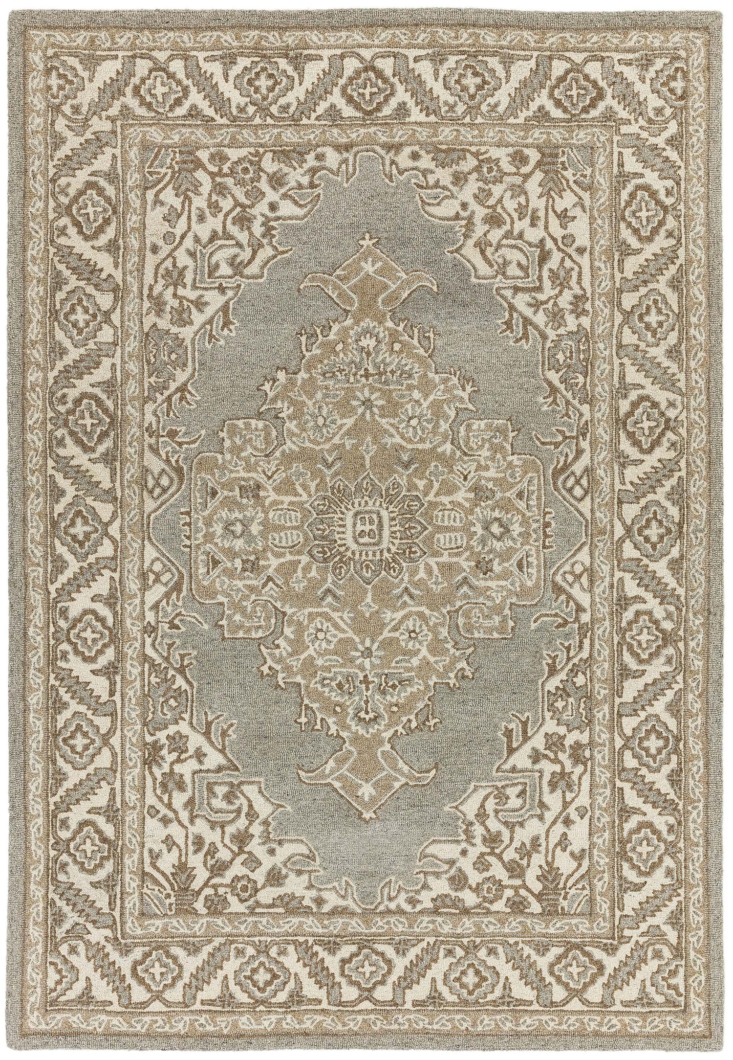  Asiatic Carpets-Asiatic Carpets Bronte Fine Loop Hand Tufted Rug Natural - 120 x 170cm-Beige, Natural 997 