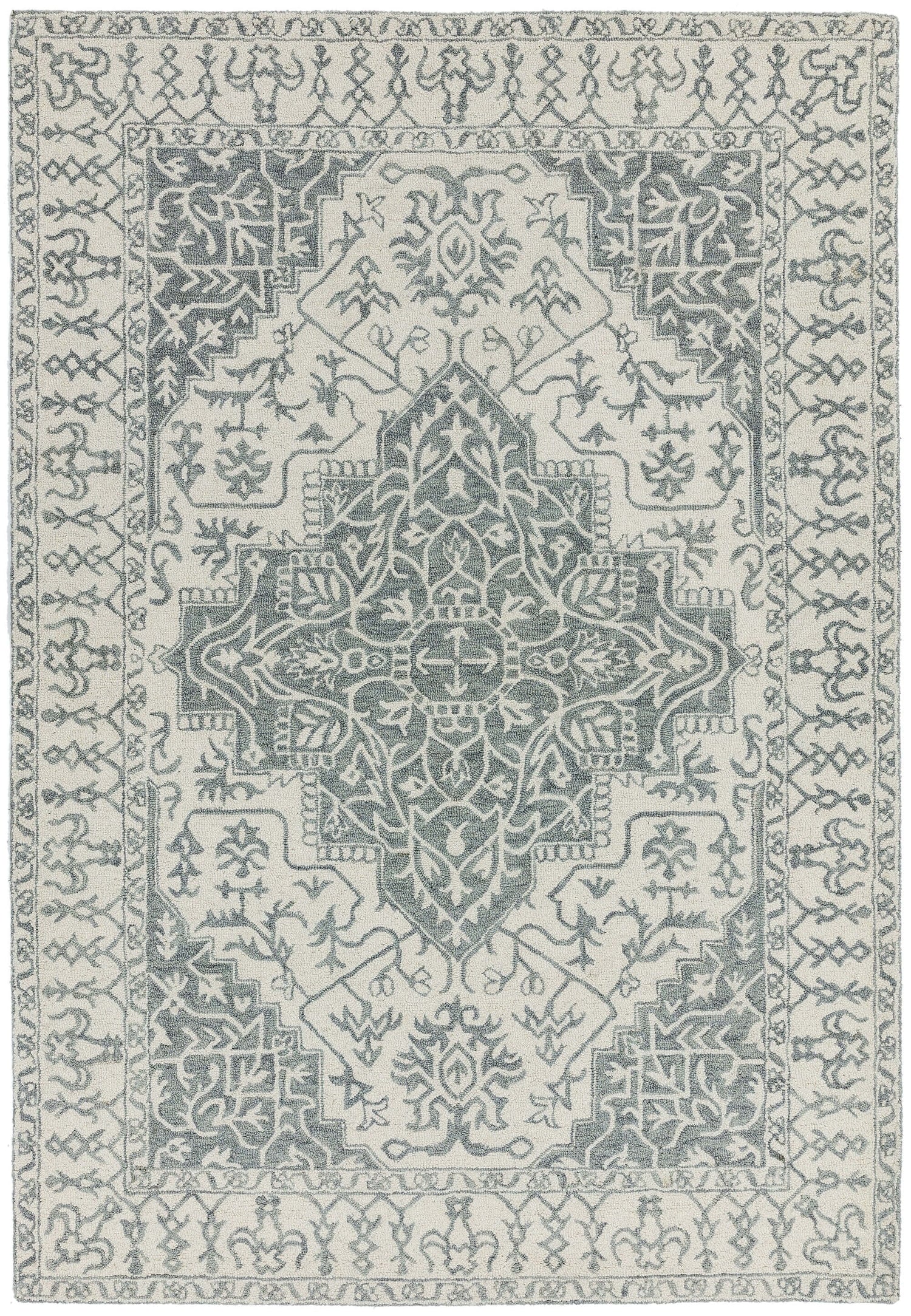  Asiatic Carpets-Asiatic Carpets Bronte Fine Loop Hand Tufted Rug Silver Grey - 200 x 290cm-Beige, Natural 909 