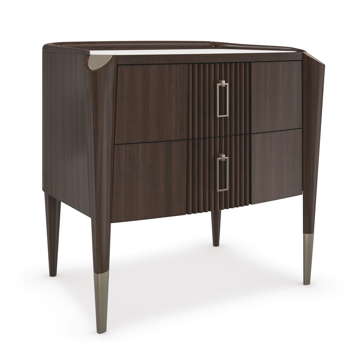  Caracole-Caracole Oxford Large Bedside Table-Brown 989 