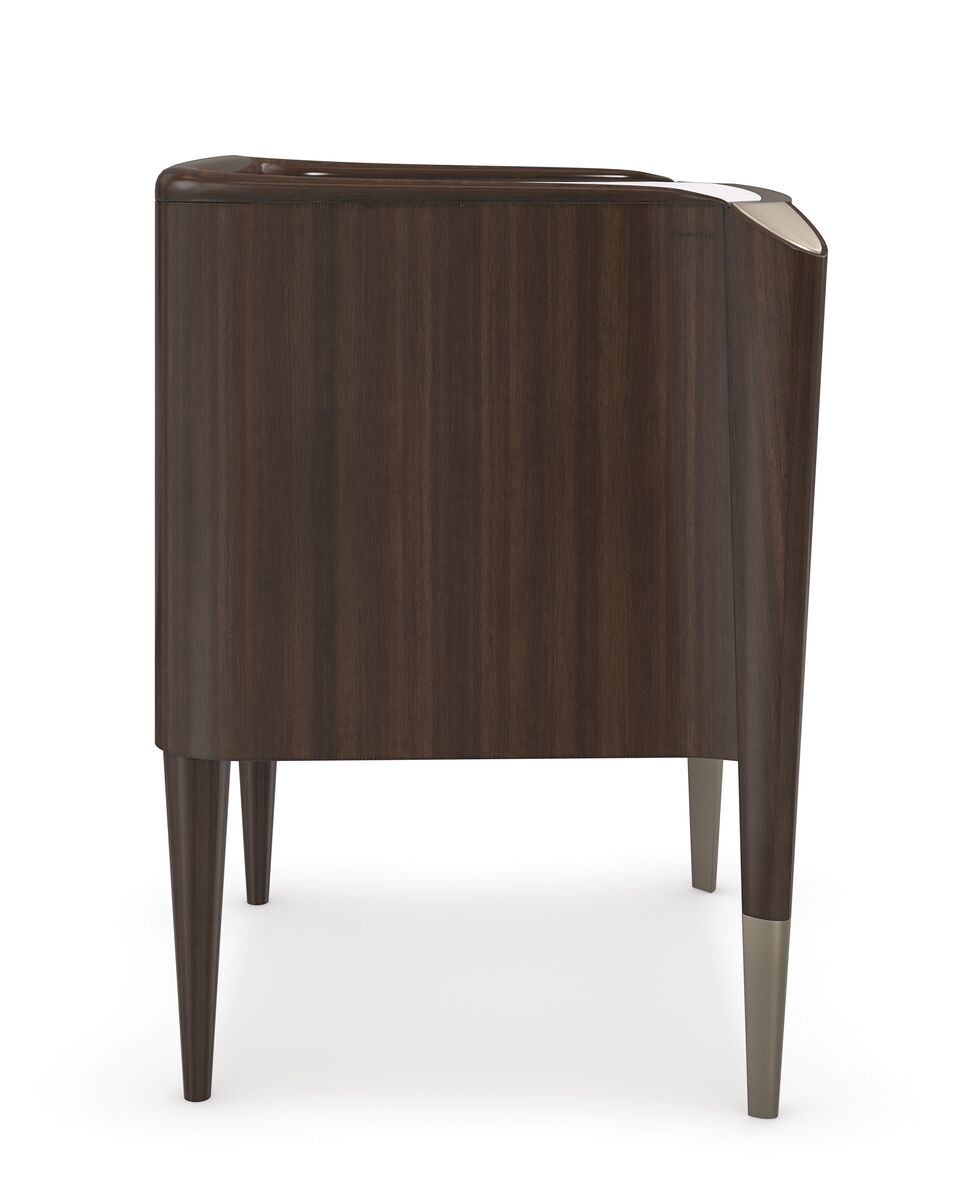  Caracole-Caracole Oxford Small Bedside Table-Brown 437 