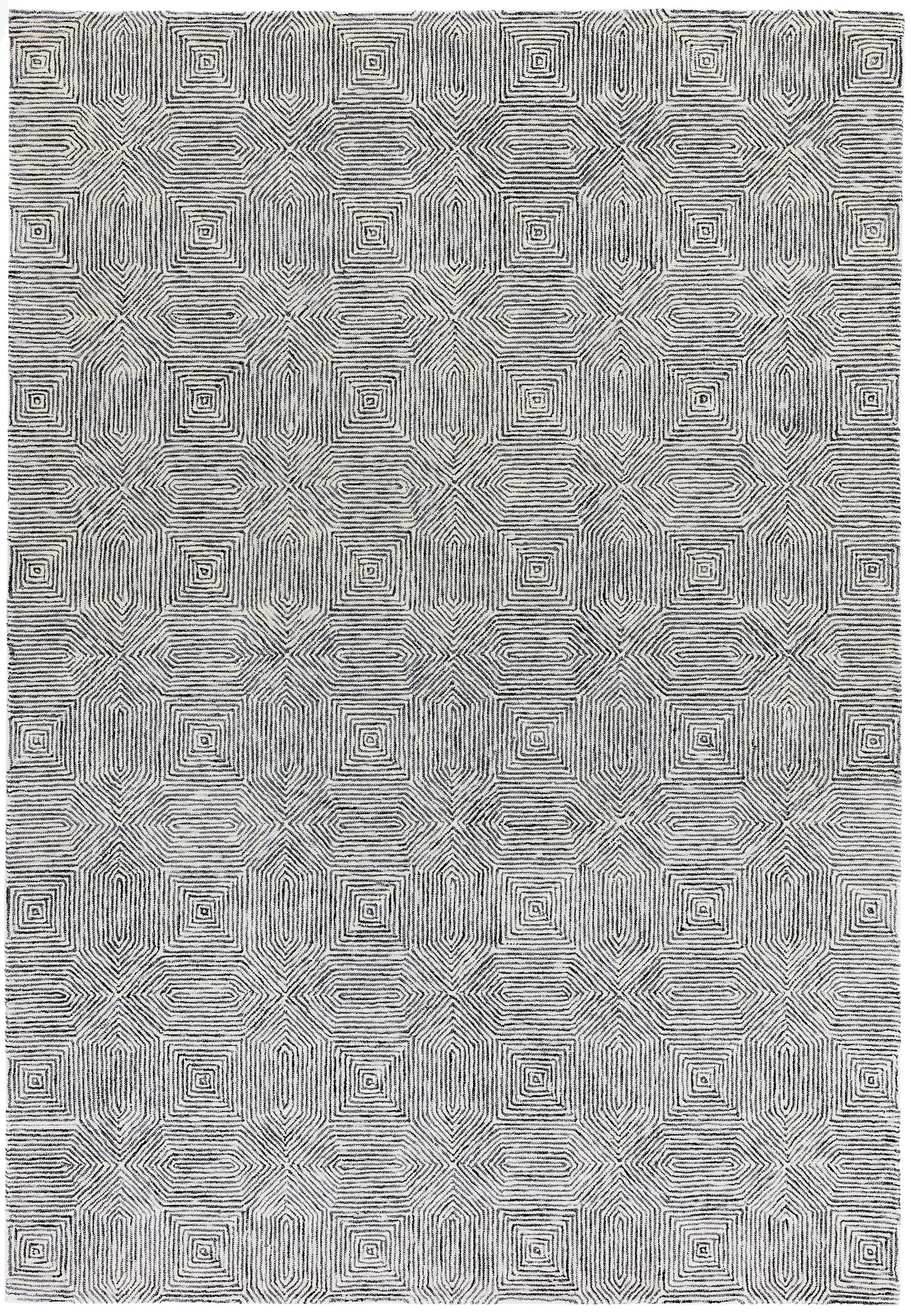  Asiatic Carpets-Asiatic Carpets Camden Hand Tufted Rug Black / White - 120 x 170cm-Black, White 109 