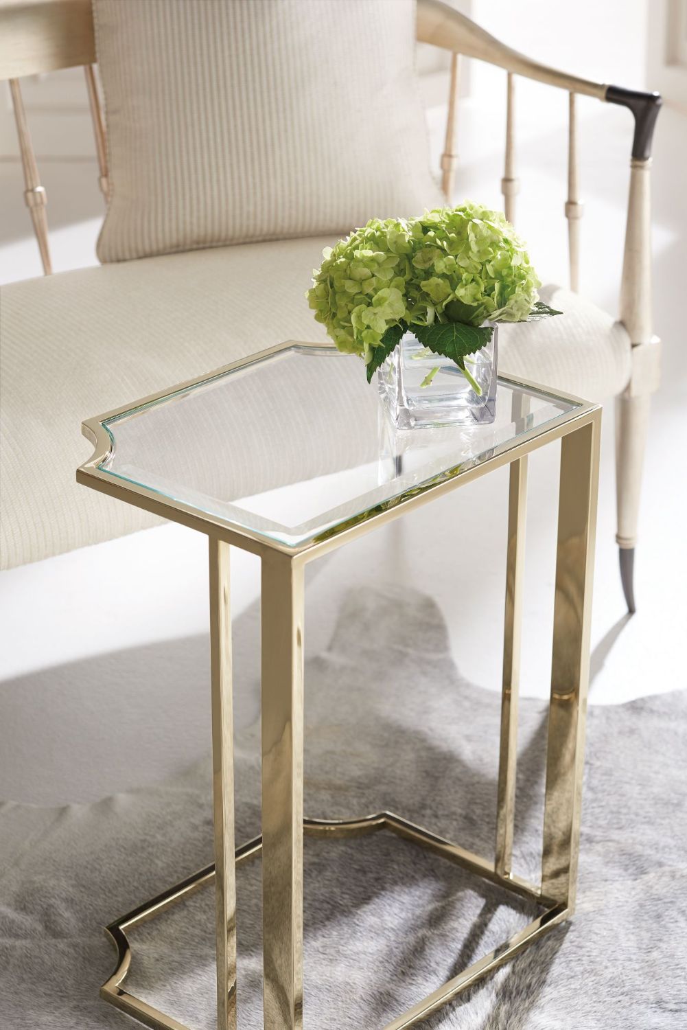  Caracole-Caracole Short and Sweet Side Table-Gold 957 