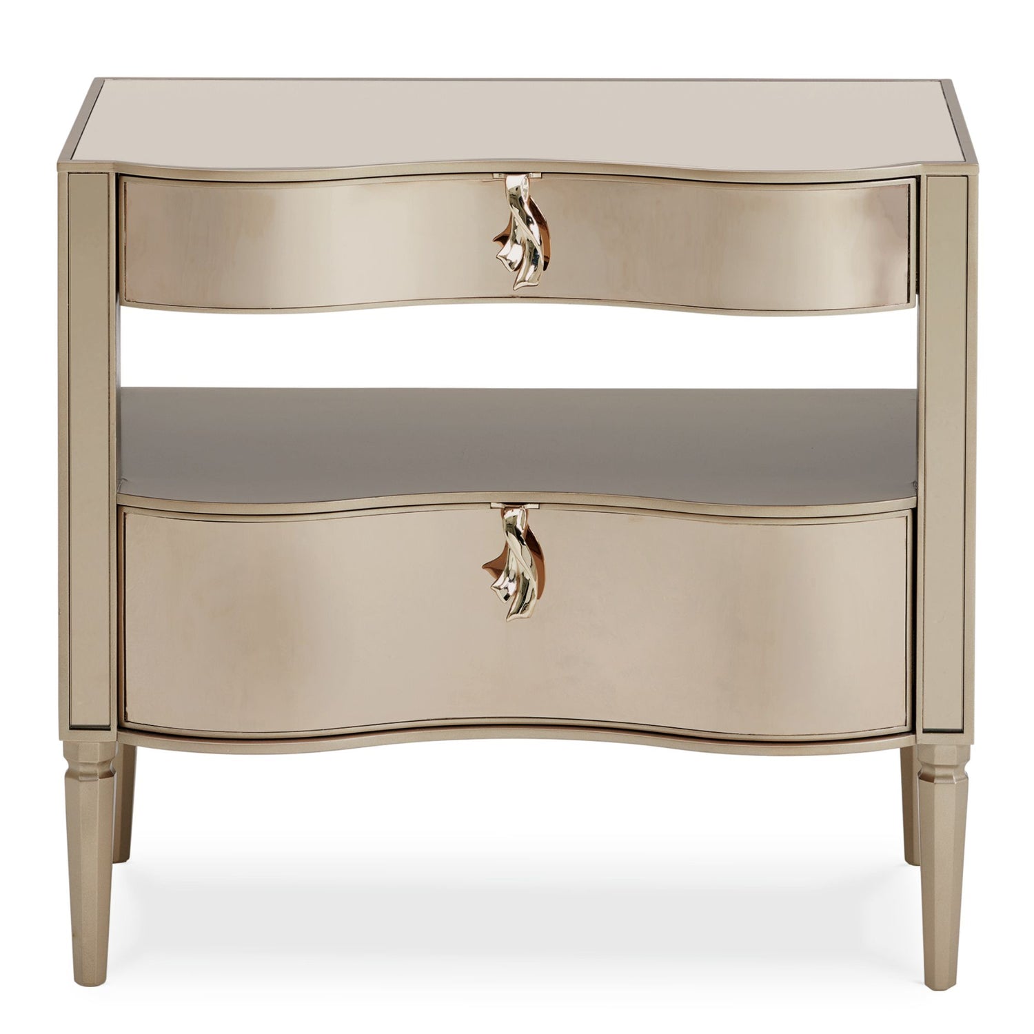  Caracole-Caracole Classic It's A Small Wonder Bedside Table-Gold 741 