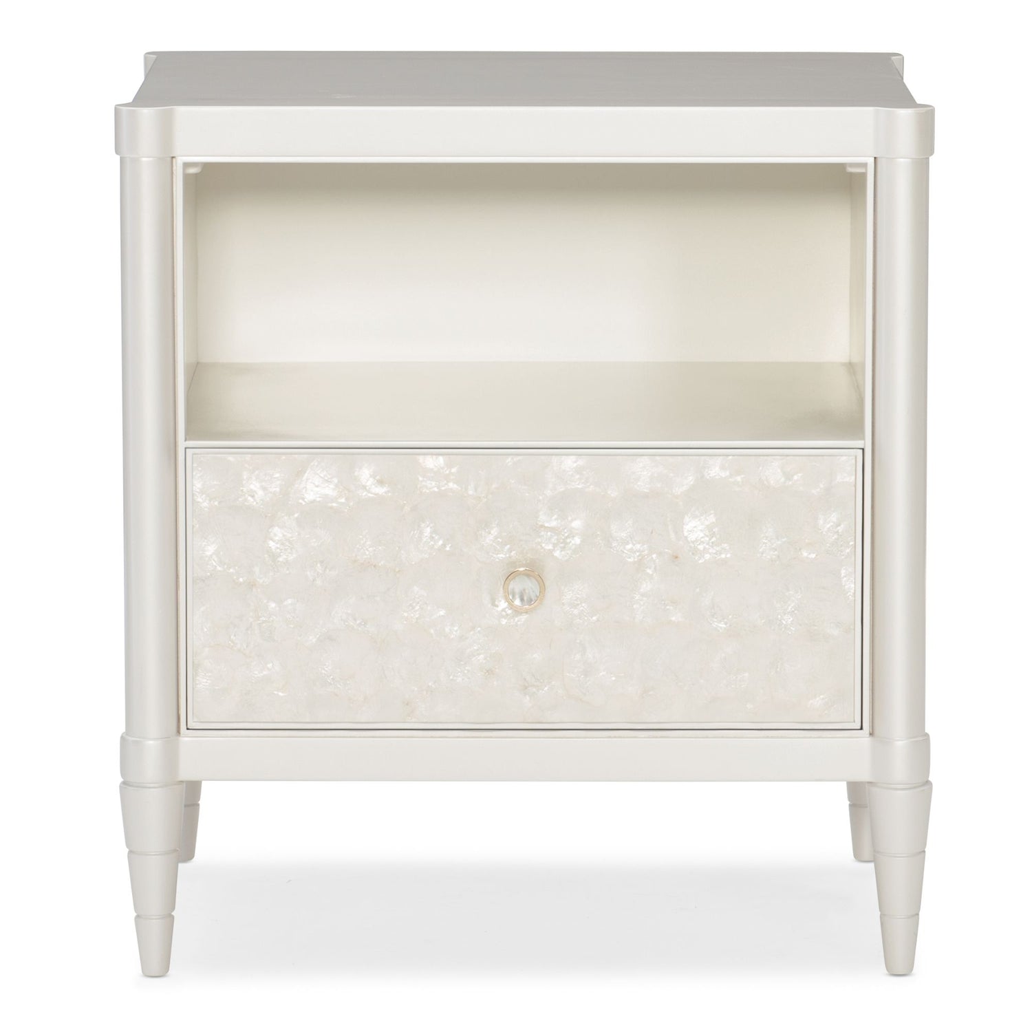  Caracole-Caracole Classic White Cap Bedside Table-Natural 477 