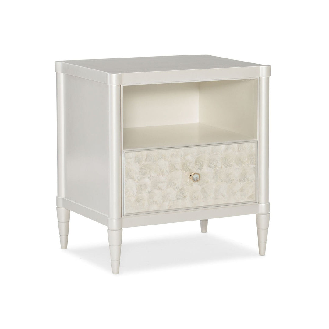 Classic White Cap Bedside Table Caracole 4