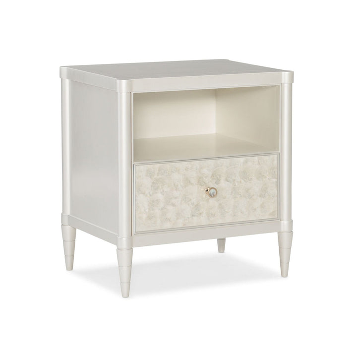 Classic White Cap Bedside Table Caracole 4