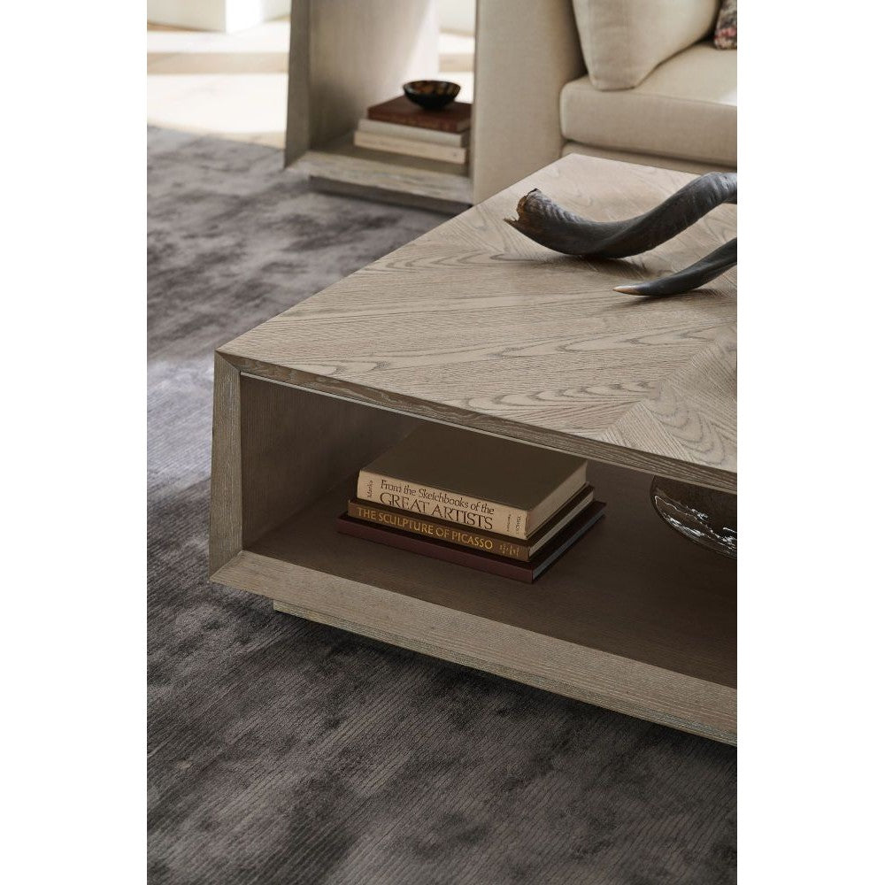 Classic Boxcar Square Coffee Table Caracole 2